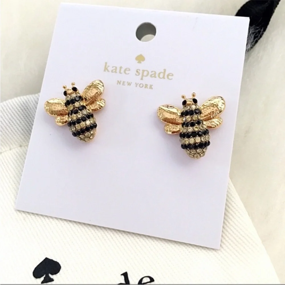 Kate Spade Picnic Perfect Pave Bee Stud Earrings